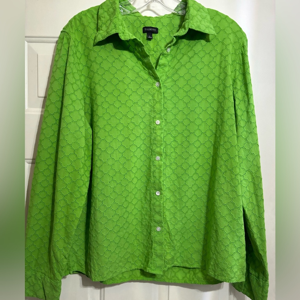 Talbots Eyelet Blouse—transition into Fall